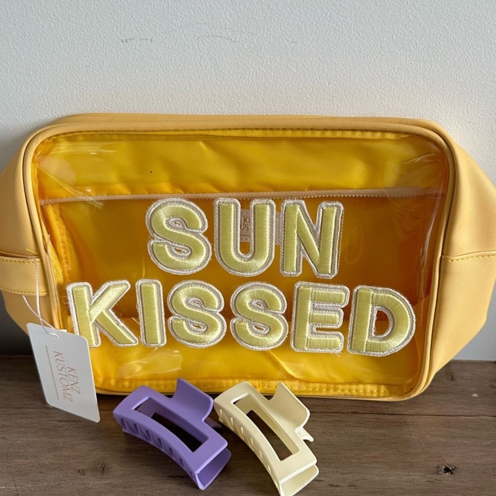 KenzKustomz Sun Kissed Yellow Cosmetic Bag